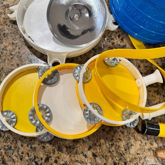 Fisher-Price Musical Band Drum Set Instruments Tambourine Vintage 1979 Vintage - Picture 14 of 16